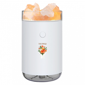 Соляная, светодиодная USB лампа-увлажнитель Aura, белый