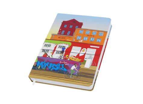 Записная книжка A6 Dziuna Октябрьская в клетку 10,5 x 16 см