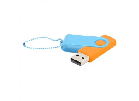 Флешка Designer To Go 2.0 USB 16Gb, оранжевый/голубой