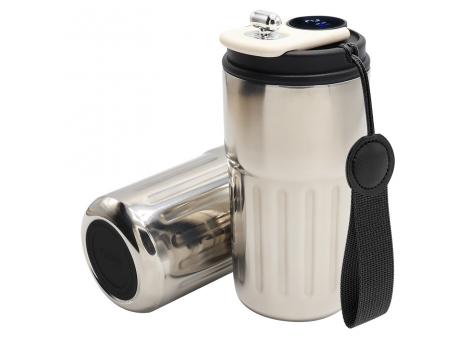 Термокружка Ashly To Go, серебристая/чёрная