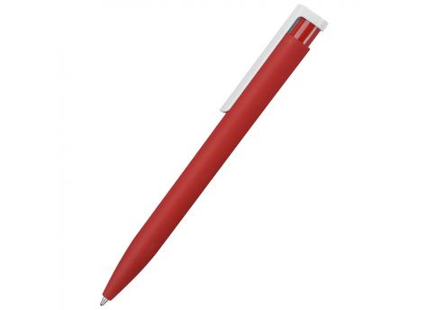 Ручка пластиковая Spark софт-тач, тёмно-красная