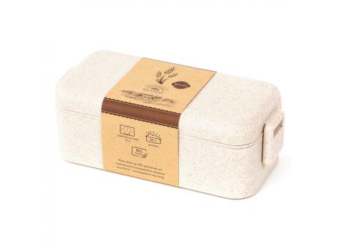 Ланчбокс (контейнер для еды) Bricker из пшеничного волокна, бежевый