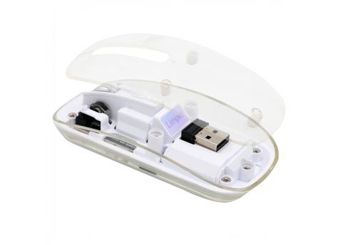 Мышь компьютерная беспроводная прозрачная Limpid, белый