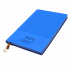 Блокнот A5 Shell в мягком переплёте c металлической биркой, синий