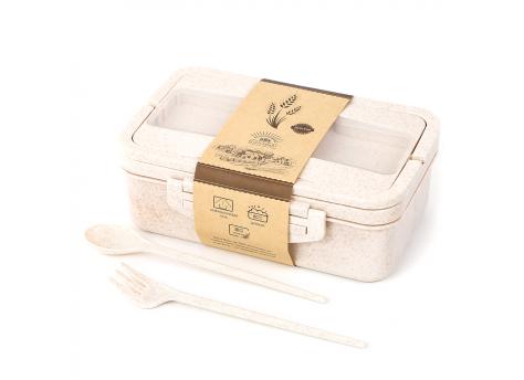 Ланчбокс (контейнер для еды) Hapler из пшеничного волокна, бежевый
