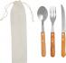 Набор столовых приборов ECO TRIP, в хлопковой сумочке, коричневый, серебристый NTEU7-165797