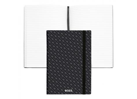 Блокнот A5 с серым монограммным узором с линовкой NTEU16-568614