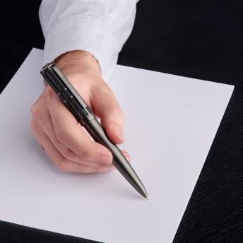 Шариковая ручка Frame Grid, черная темно-серая NTEU16-591689