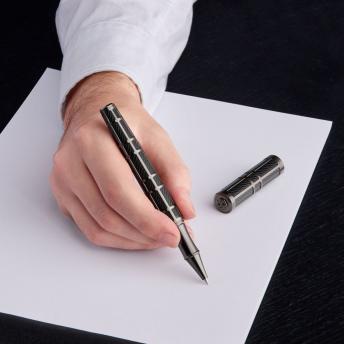 Ручка-роллер Frame Grid, черная-темно-серая NTEU16-591736