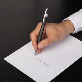 Перьевая ручка Gear Pinstripe, черно-хромовая NTEU16-186323