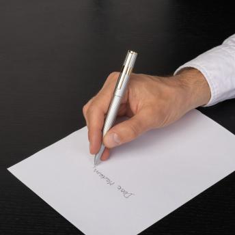 Шариковая ручка Gear Pinstripe, серебряно-золотая NTEU16-186283