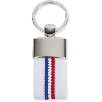 Брелок для ключей с французским флагом белого цвета "KIRK" NTEU3-96985