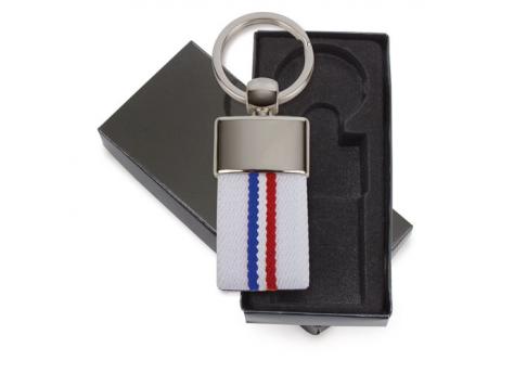 Брелок для ключей с французским флагом белого цвета "KIRK" NTEU3-96985