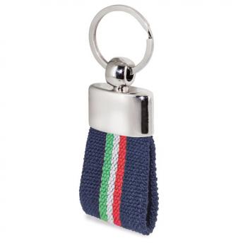 Брелок для ключей с ремнем итальянский флаг темно-синий цвет "KIRK" NTEU3-96988