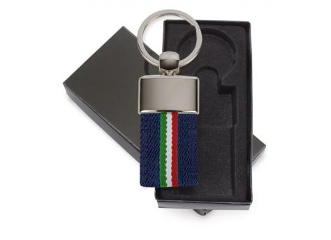 Брелок для ключей с ремнем итальянский флаг темно-синий цвет "KIRK" NTEU3-96988