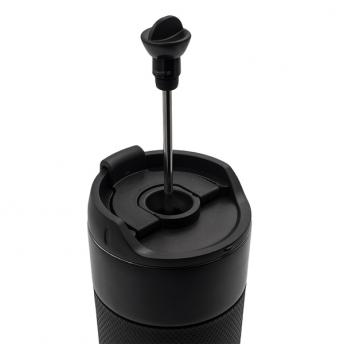 Термокружка Aspet объемом 450 мл с французским прессом, черная NTEU18-586021