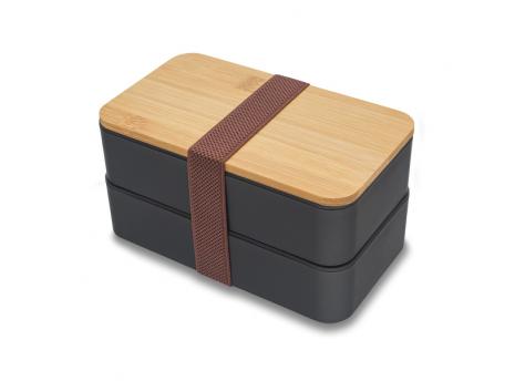 Двухъярусный ланч-бокс Victor, черный NTEU18-502392