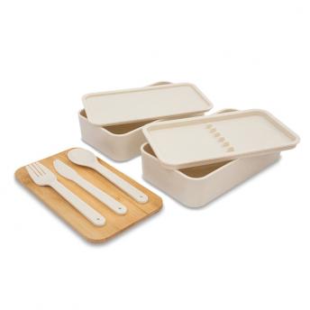 Двухъярусный ланч-бокс Victor, бежевый NTEU18-502393