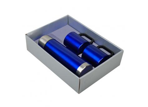 Набор из термоса и кружек Picnic объемом 480 мл, синий/серебристый NTEU18-536706