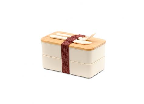 Двухъярусный ланч-бокс Machico, бежевый NTEU18-172515