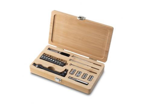 Набор инструментов Pattaya в бамбуковом ящике, коричневый NTEU18-194682