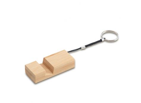 Брелок из бамбука с подставкой для телефона, бежевый NTEU18-172508