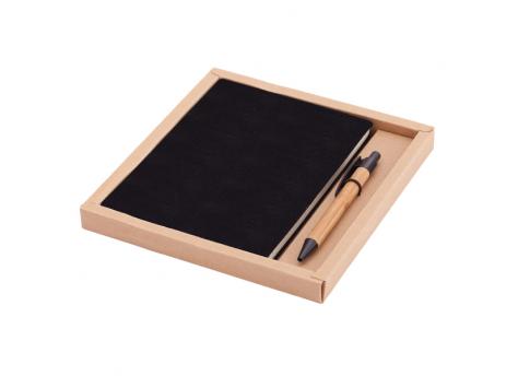 Блокнот Porto с шариковой ручкой, черный NTEU18-57546