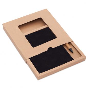 Блокнот Porto с шариковой ручкой, черный NTEU18-57546