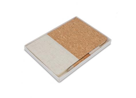 Набор блокнот с ручкой Tossa, бежевый NTEU18-537628