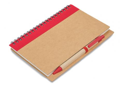 Блокнот с ручкой Dalvik, красный NTEU18-502381