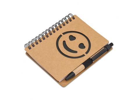 Блокнот с ручкой Smile, черный NTEU18-502349