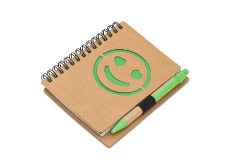 Блокнот с ручкой Smile, зеленый NTEU18-502350