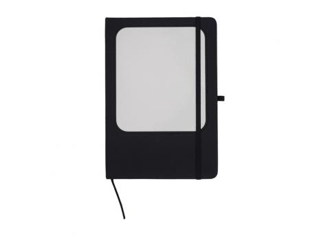 Блокнот с белой стираемой доской, черный NTEU18-570283