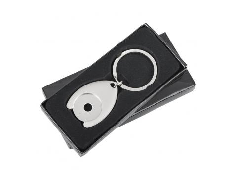 Металлический брелок Disc, серебристый NTEU18-58277