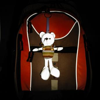 Брелок с отражающим элементом Teddy, серый NTEU18-58299