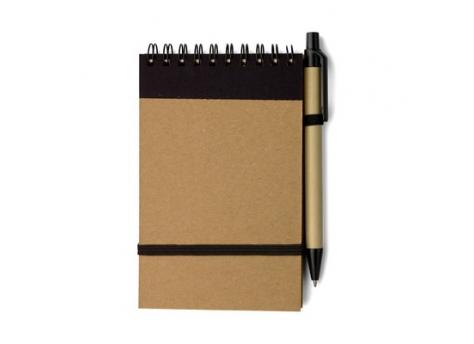 Блокнот примерно формата А6 с шариковой ручкой NTEU2-433147