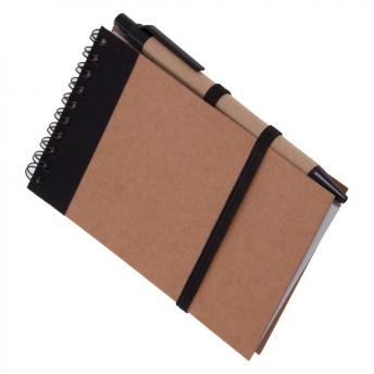 Блокнот примерно формата А6 с шариковой ручкой NTEU2-433147