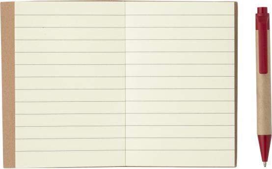 Блокнот примерно формата А7 с шариковой ручкой NTEU2-428864