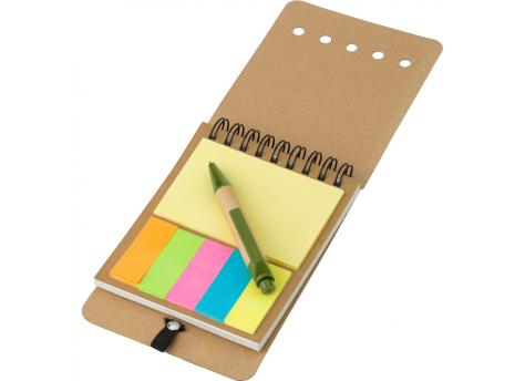 Держатель для записок, блокнот примерно формата А6, самоклеящиеся записки и шариковая ручка NTEU2-431106