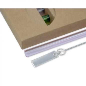 Домашний набор стеклянных многоразовых питьевых трубочек B'RIGHT, 4 шт., в комплекте щетка для чистки с пластиной для персонализации | Lea NTEU2-534485