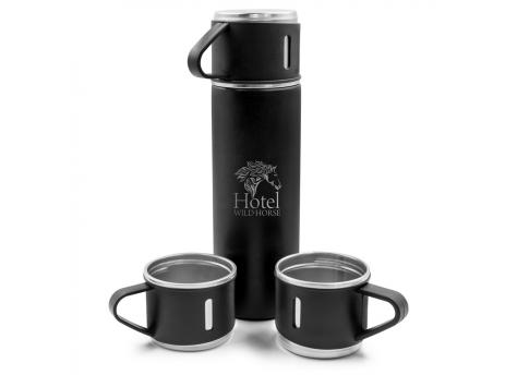 Посуда для напитков. Термос на 420 мл и 3 кружки на 150 мл | Quavean NTEU2-578355