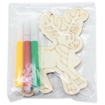 Деревянное украшение "HAPPY XMAS" NTEU3-99964