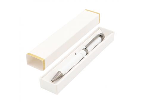 Ручка Senator в коробке Cradle белой с позолотой, белая