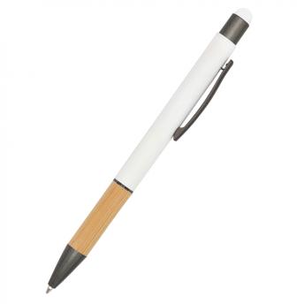 Ручка металлическая Сайрис софт-тач, белая