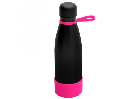 Термобутылка герметичная вакуумная Olivia To Go, чёрный/розовый