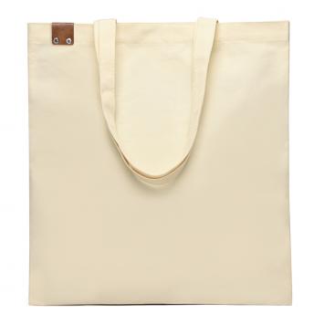 Сумка для покупок IVORY 325 г/м² с PU нашивкой, коричневый