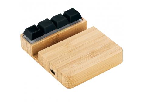 Беспроводное зарядное устройство ClickPad (10W) в виде подставки для телефона, с клавишами анти-стресс, черный