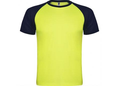 Спортивная футболка INDIANAPOLIS мужская, ФЛУОРЕСЦЕНТНЫЙ ЖЕЛТЫЙ/МОРСКОЙ СИНИЙ 2XL