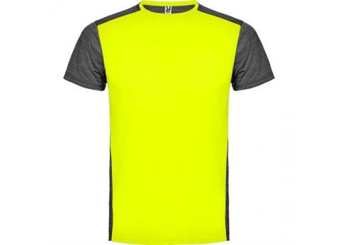 Спортивная футболка ZOLDER мужская, ФЛУОРЕСЦЕНТНЫЙ ЖЕЛТЫЙ/ПЁСТРЫЙ ЧЕРНЫЙ XL