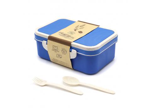 Ланчбокс (контейнер для еды) Inar из пшеничного волокна, синий